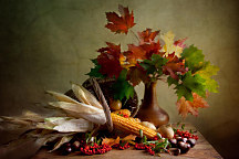 Obraz Jesenné zátišie s listami zs1331